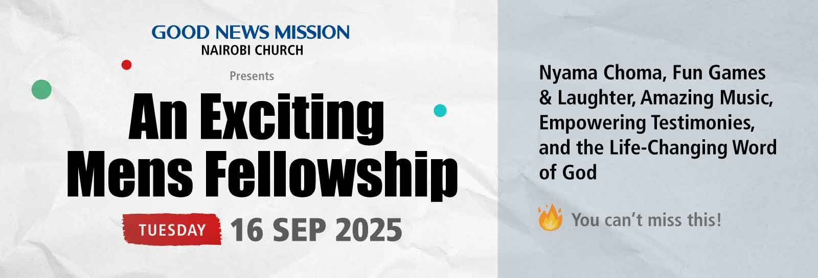 Men's Fellowship Banner